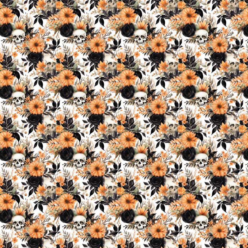 Hidden Skull Floral Pattern Acrylic Sheets - CMB Pattern Acrylic